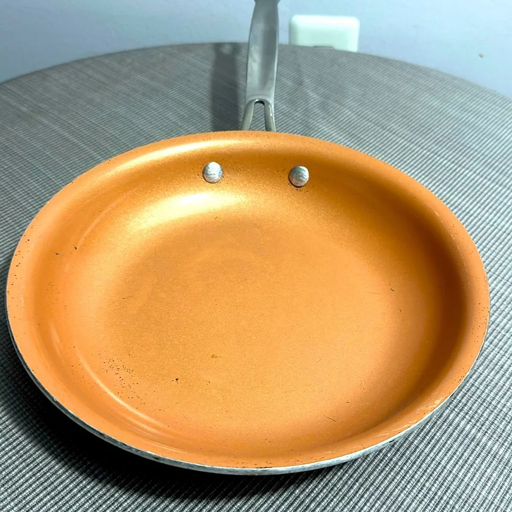 Red Copper 10-inch Copper Infused Non-Stick Fry Pan Red Bottom